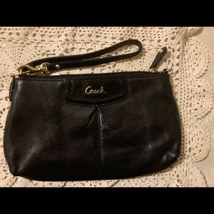 NWT Coach black wristlet